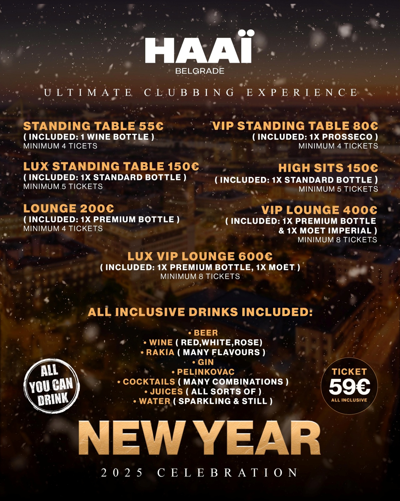 klub haai nova godina 2025 all inclusive ponuda