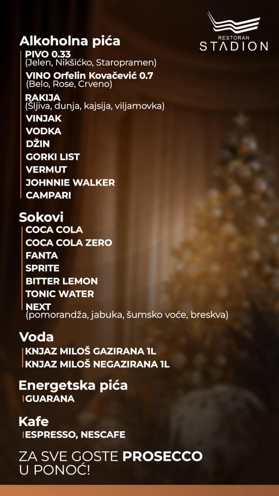 restoran stadion ponuda pica 2026